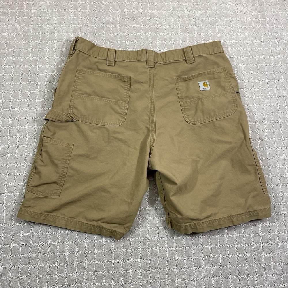 Carhartt Cargo Shorts Mens 40 Brown Canvas Loose Fit Utility Work Outdoor BS0147